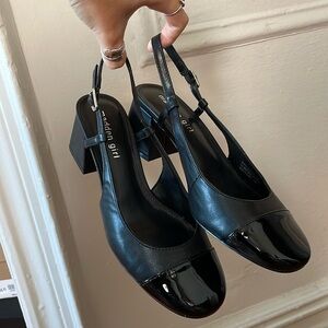 Black Steve Madden Sling Backs